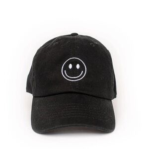 New Black Smiley Face Baseball Cap